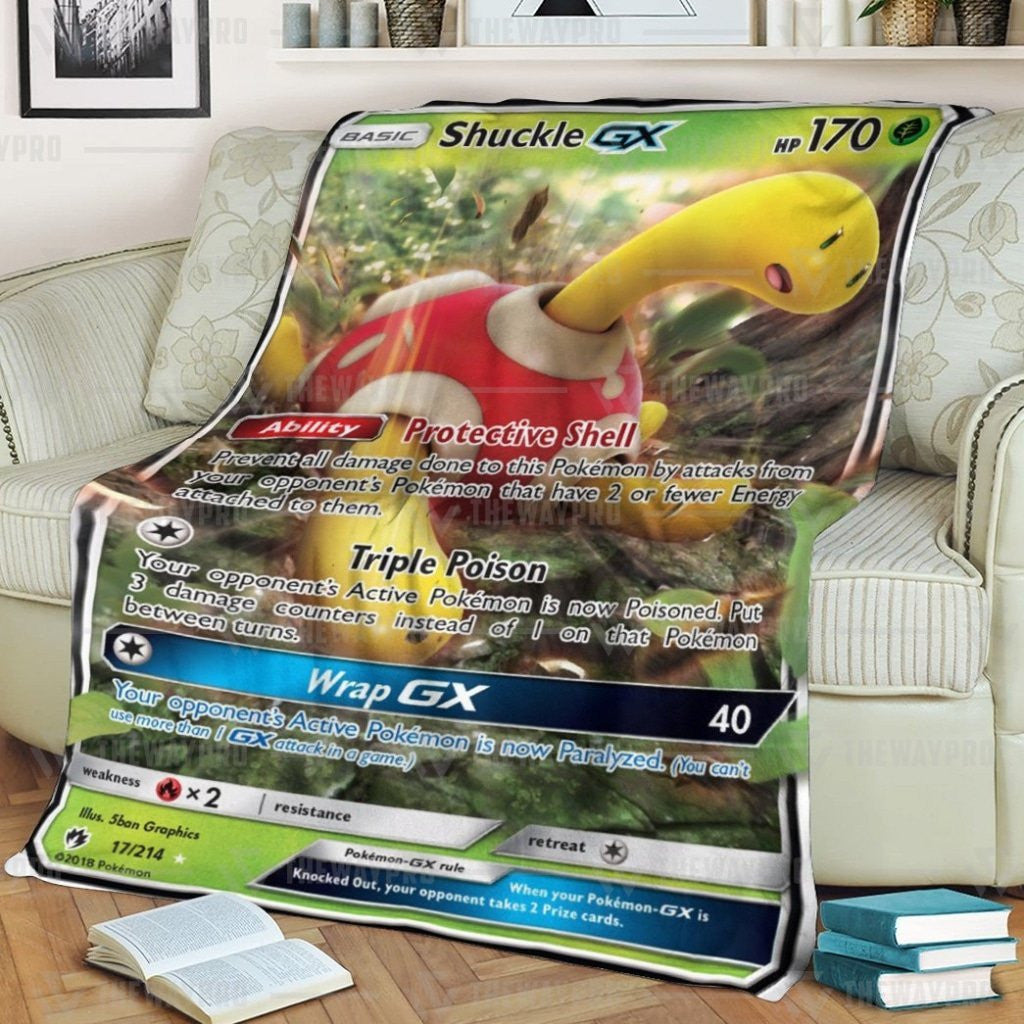 Anime Pkm Shuckle Gx Lost Thunder Custom Soft Blanket / S/(43X55)