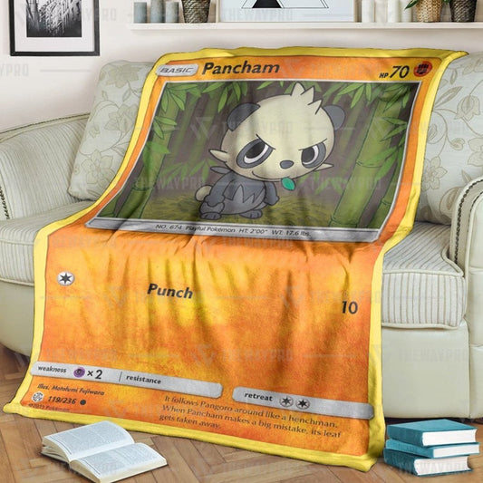 Anime Pkm Pancham Cosmic Eclipse Custom Soft Blanket / S/(43X55)