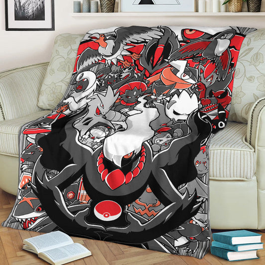 Anime Pkm Dark Pattern 2 Darkrai Custom Soft Blanket / S/(43X55) XO1003222