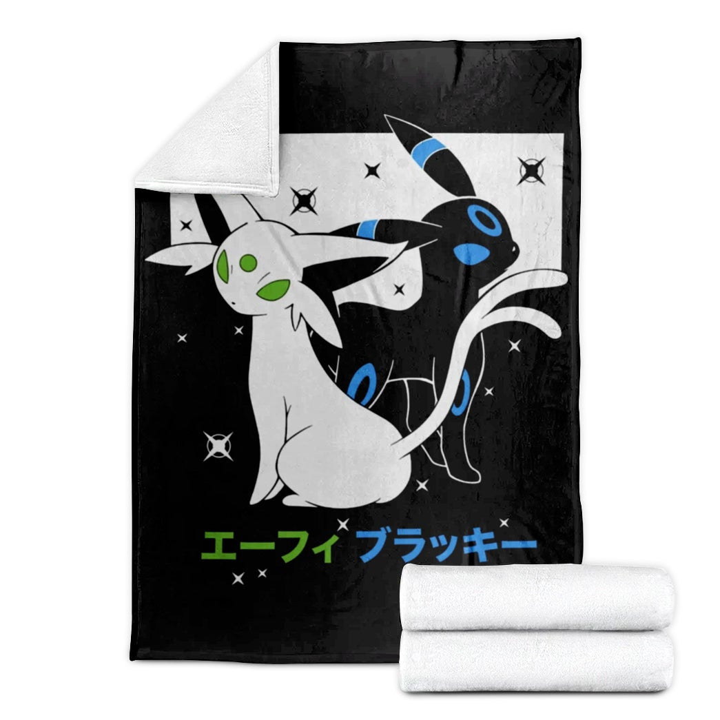 Anime Pkm Espeon Umbreon Soft Blanket