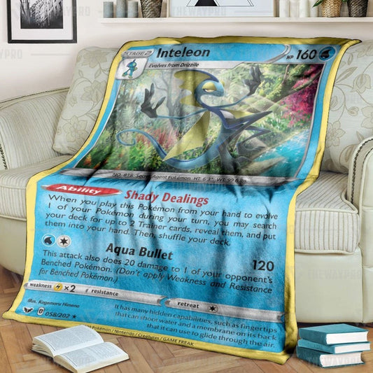 Anime Pkm Inteleon Sword & Shield Custom Soft Blanket / S/(43X55)