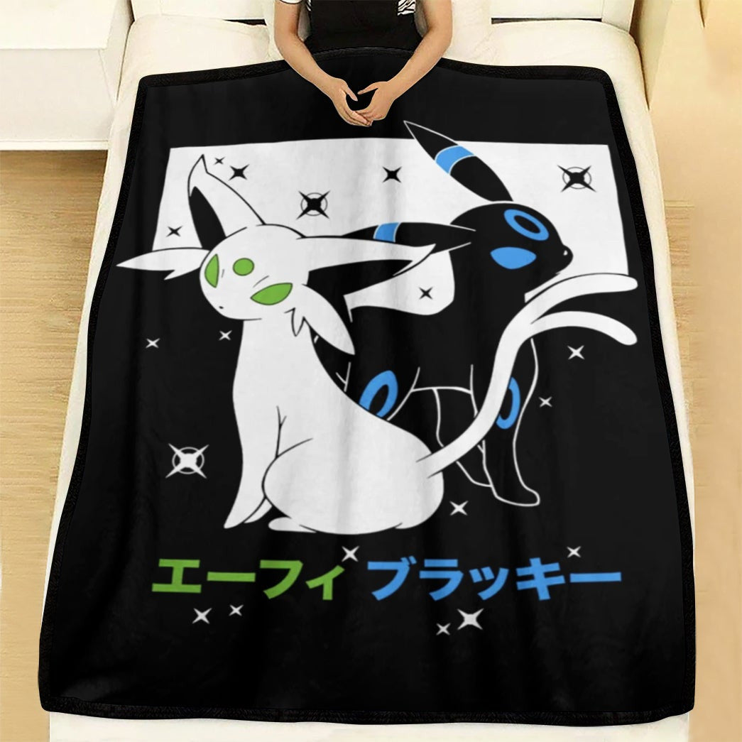 Anime Pkm Espeon Umbreon Soft Blanket