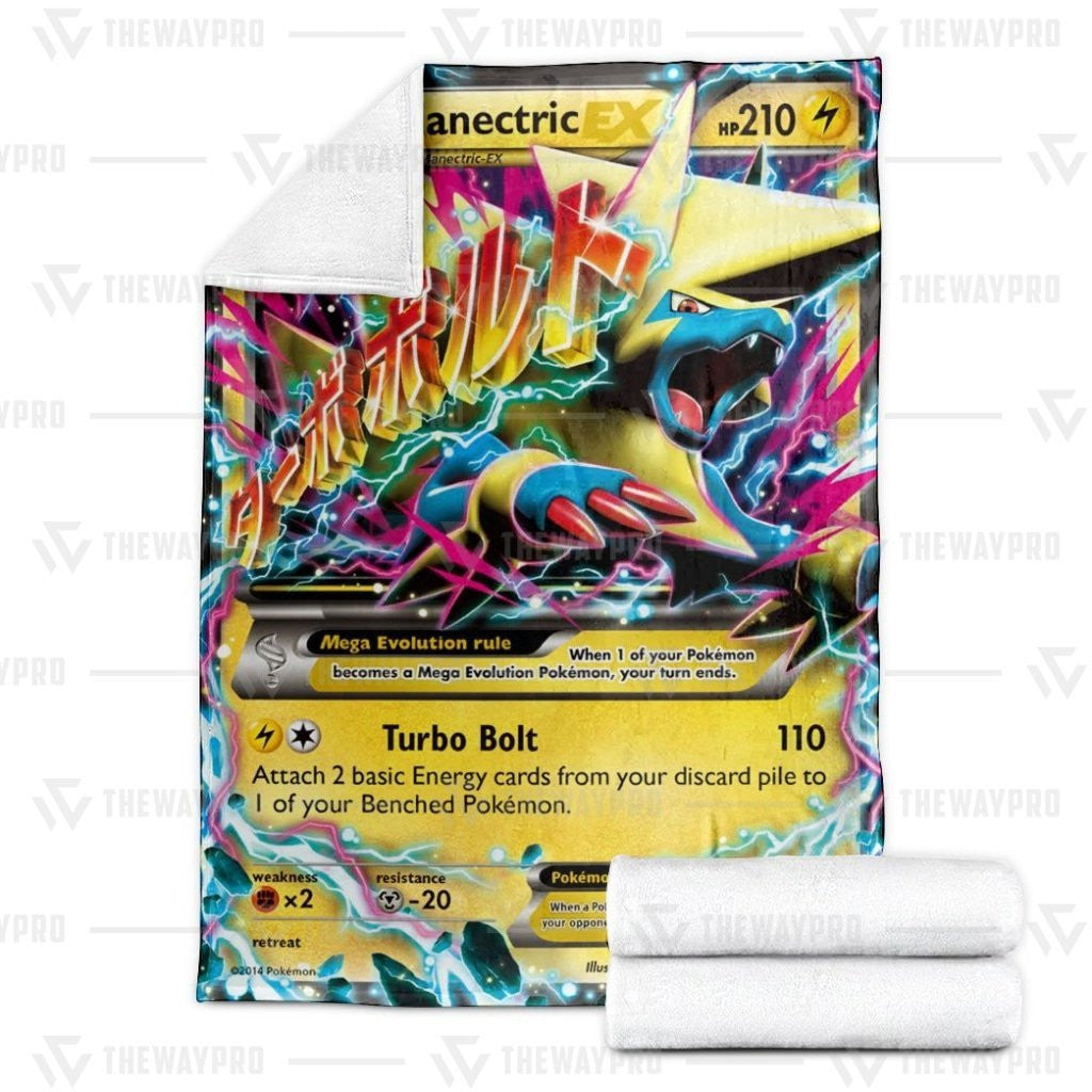 Anime Pkm M Manectric Ex Custom Soft Blanket