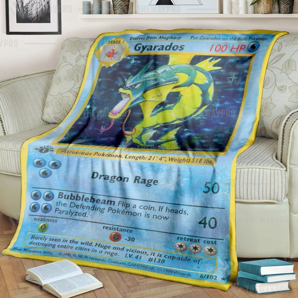 Anime Pkm Gyarados Custom Soft Blanket / S/(43X55)