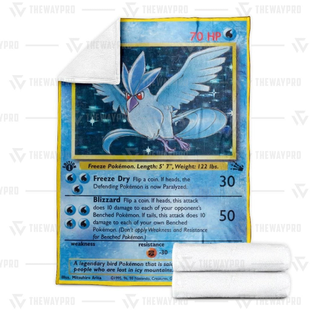 Anime Pkm Articuno Custom Soft Blanket