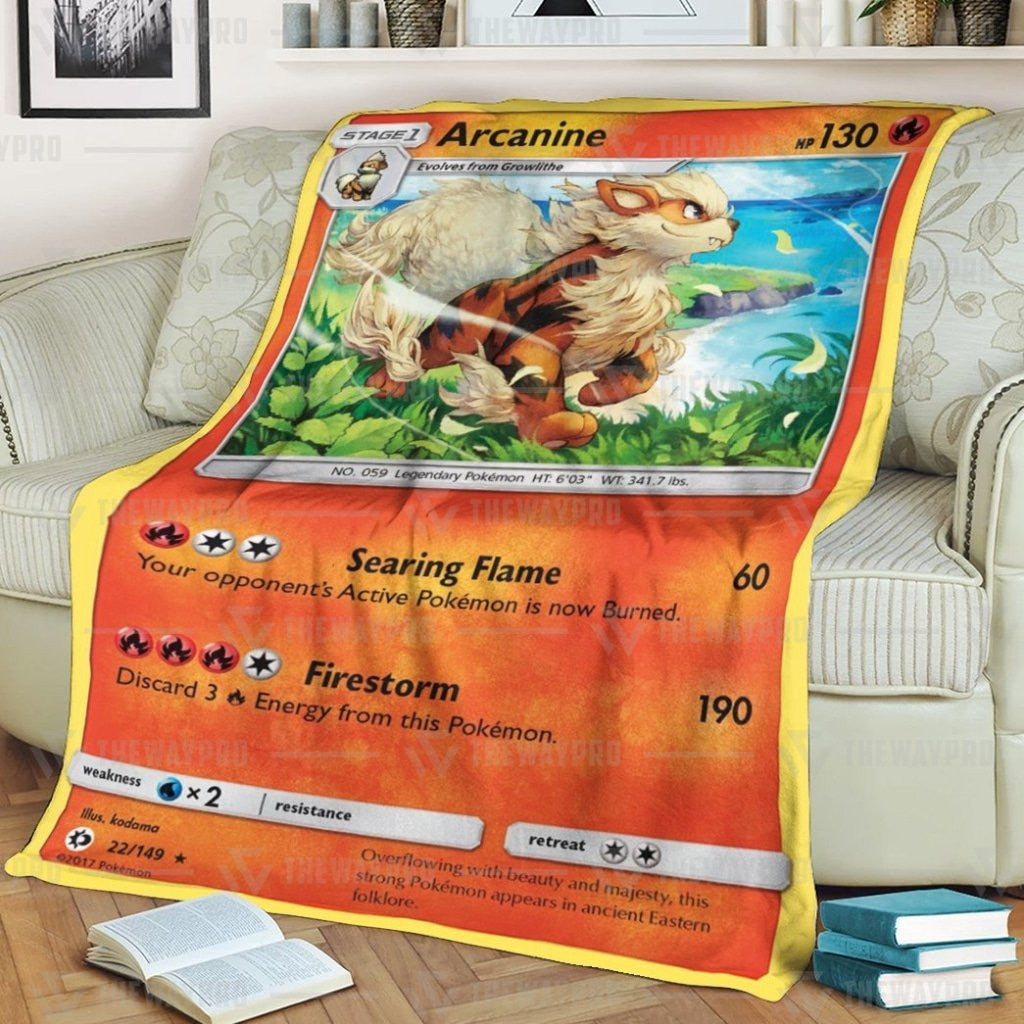 Anime Pkm Arcanine Custom Soft Blanket / S/(43X55)