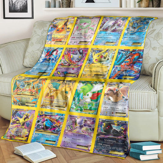 Anime Pkm Ex Cards Version 3 Custom Soft Blanket / S/(43X55)