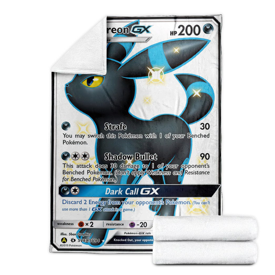 Anime Pkm Umbreon Gx Sun & Moon Custom Soft Blanket