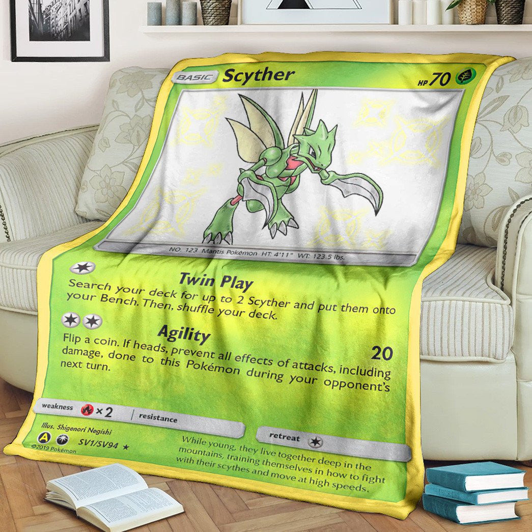 Anime Pkm Scyther Celestial Storm Custom Soft Blanket / S/(43X55)