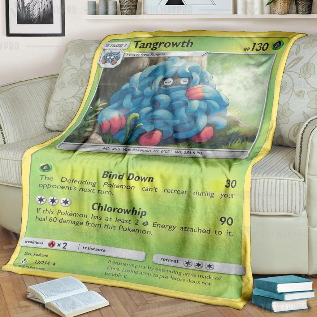 Anime Pkm Tangrowth Custom Soft Blanket / S/(43X55)