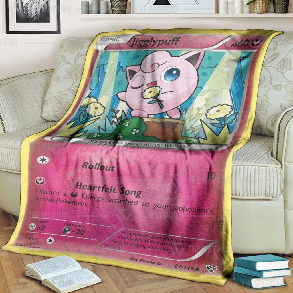 Anime Pkm Jigglypuff Xy Custom Soft Blanket / S/(43X55)