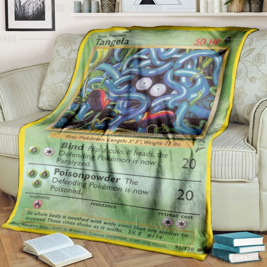 Anime Pkm Tangela Base Set Custom Soft Blanket / S/(43X55)