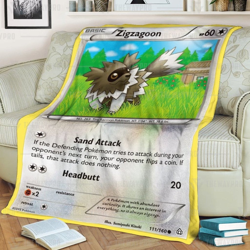 Anime Pkm Zigzagoon Custom Soft Blanket / S/(43X55)