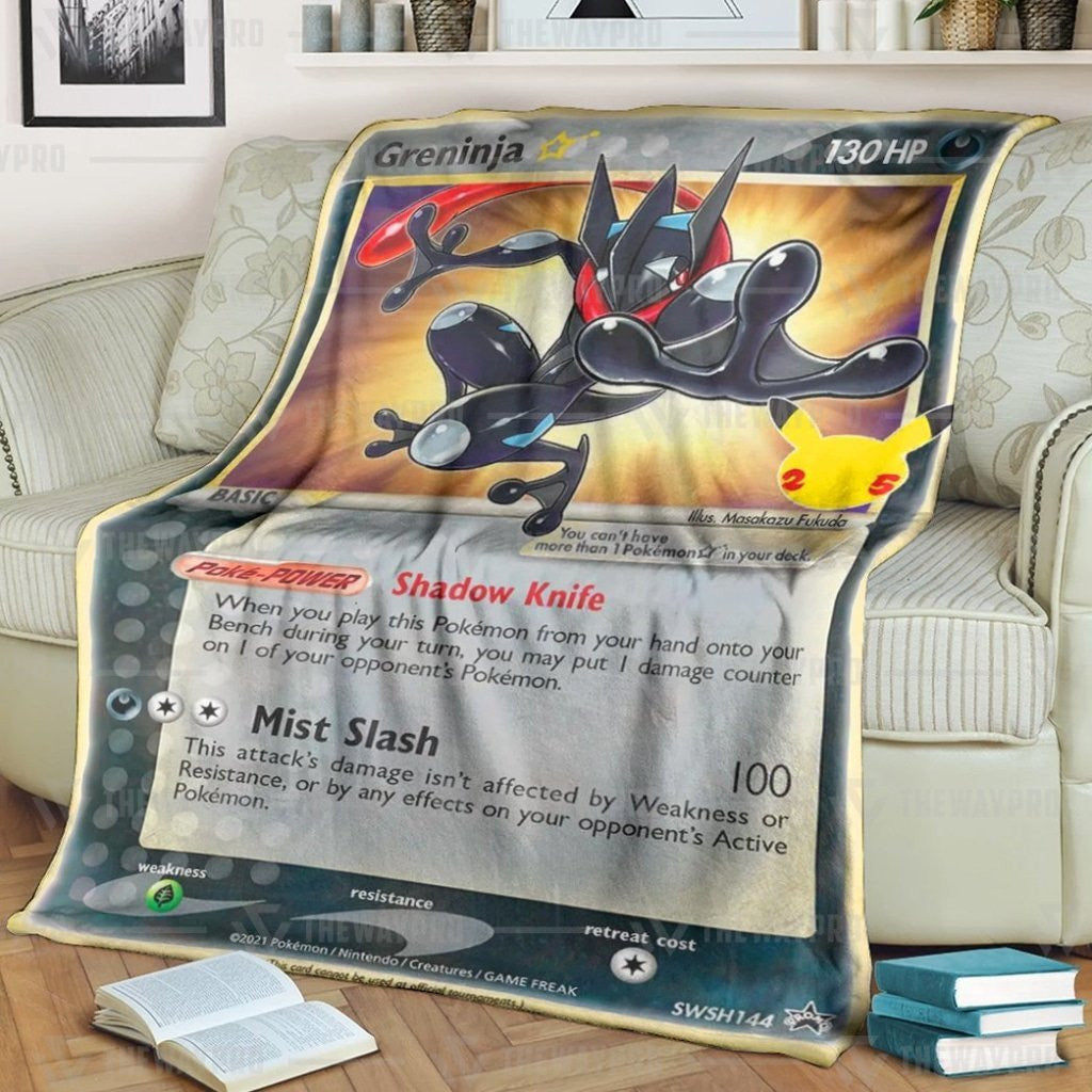 Anime Pkm Greninja Star Custom Soft Blanket / S/(43X55)