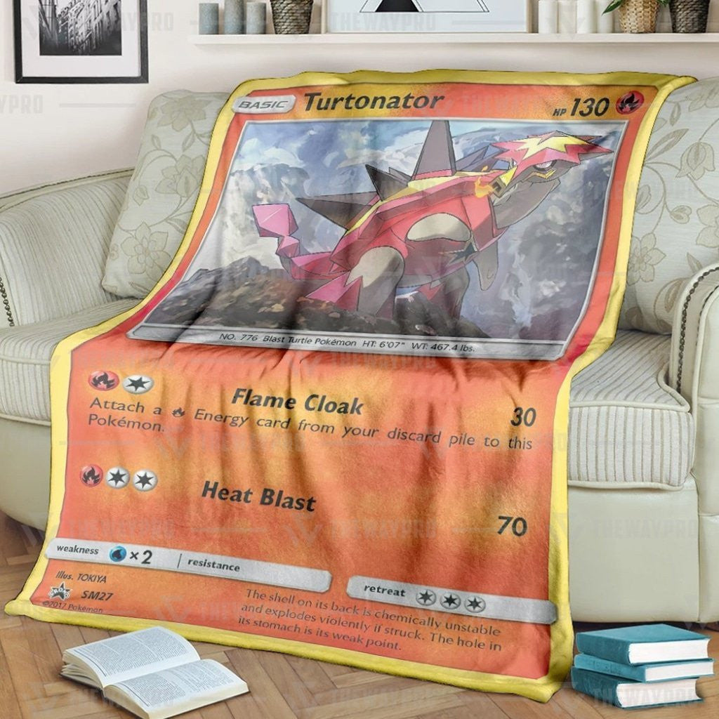 Anime Pkm Turtonator Custom Soft Blanket / S/(43X55)