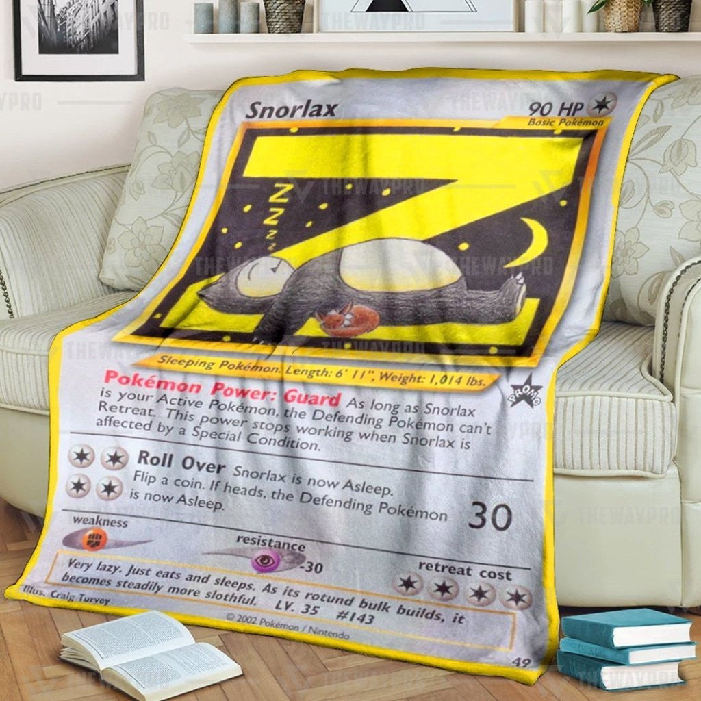 Anime Pkm Snorlax Custom Soft Blanket / S/(43X55)