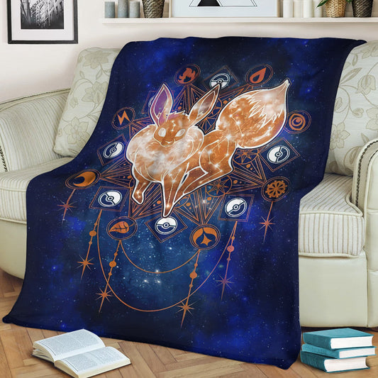 Anime Pkm Galaxy Eevee Custom Soft Blanket / S/(43X55) XO1103223