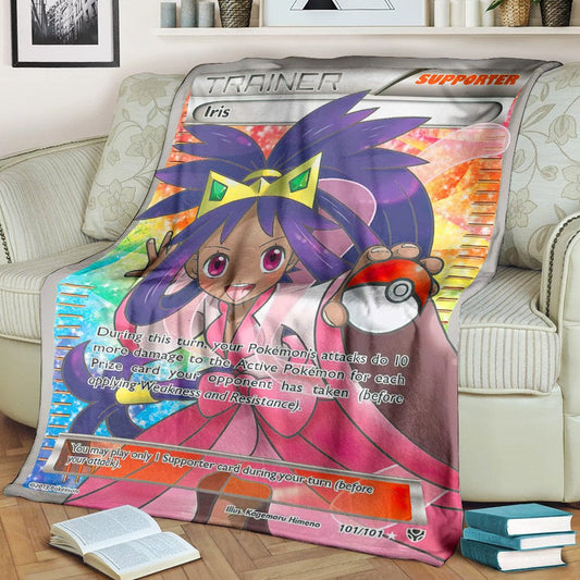 Anime Pkm Iris Trainer Custom Soft Blanket / S/(43X55)