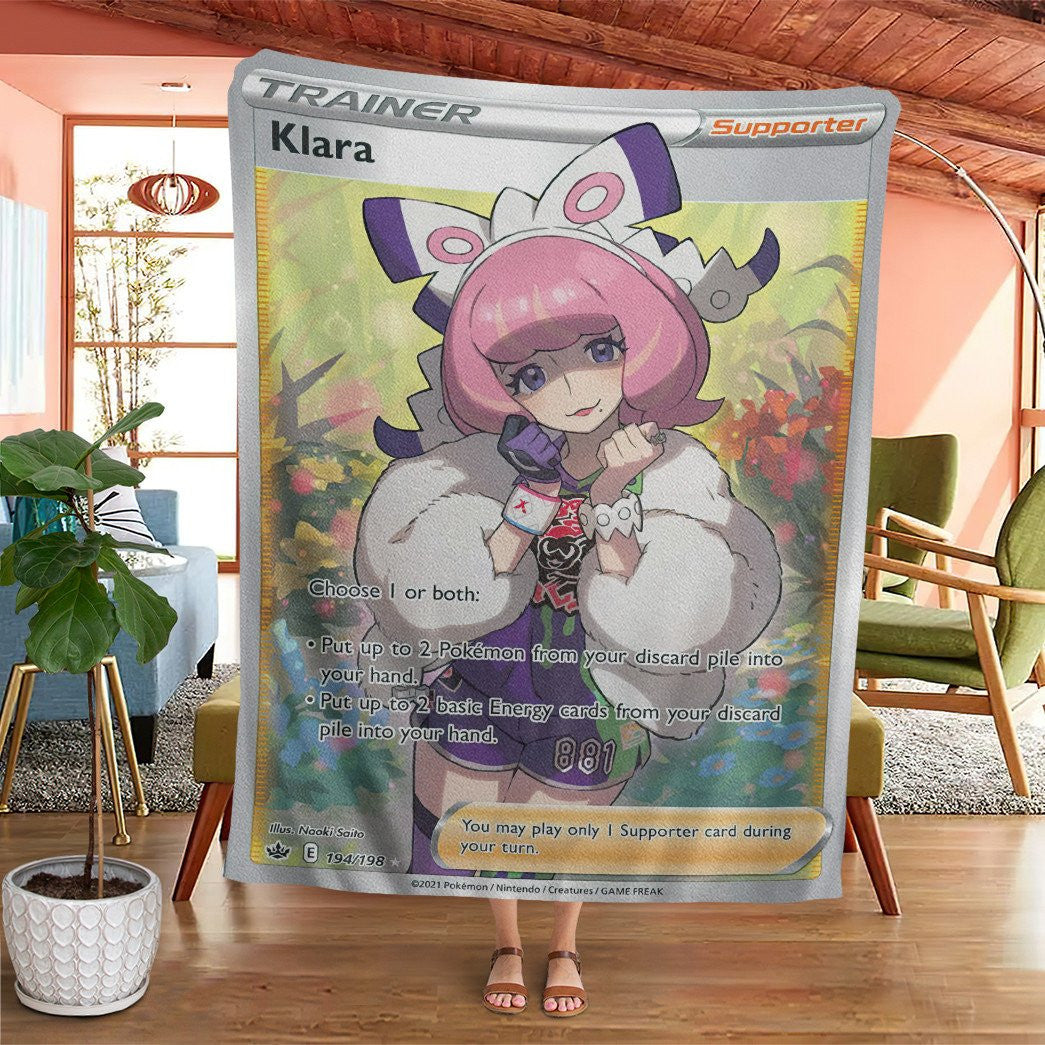 Anime Pkm Shauna Trainer Custom Soft Blanket