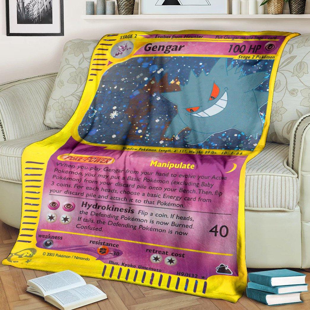 Anime Pkm Gengar Skyridge Custom Soft Blanket / S/(43X55)