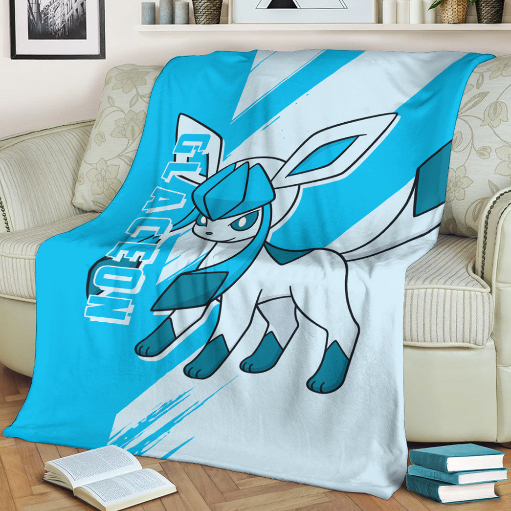 Anime Pkm Glaceon Custom Soft Blanket / S/(43X55) XO10032211