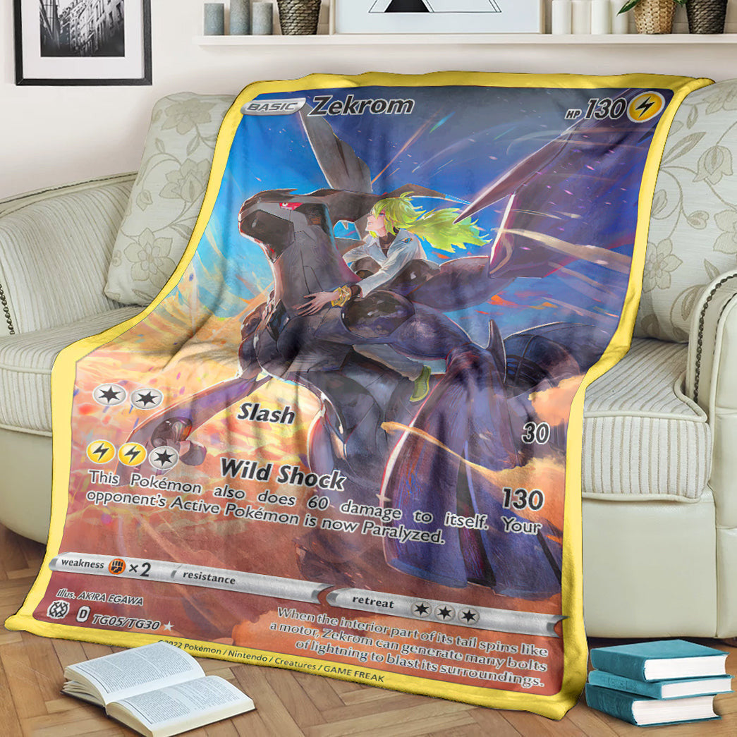 Anime Pkm Zekrom 2022 Soft Blanket / S/(43X55)