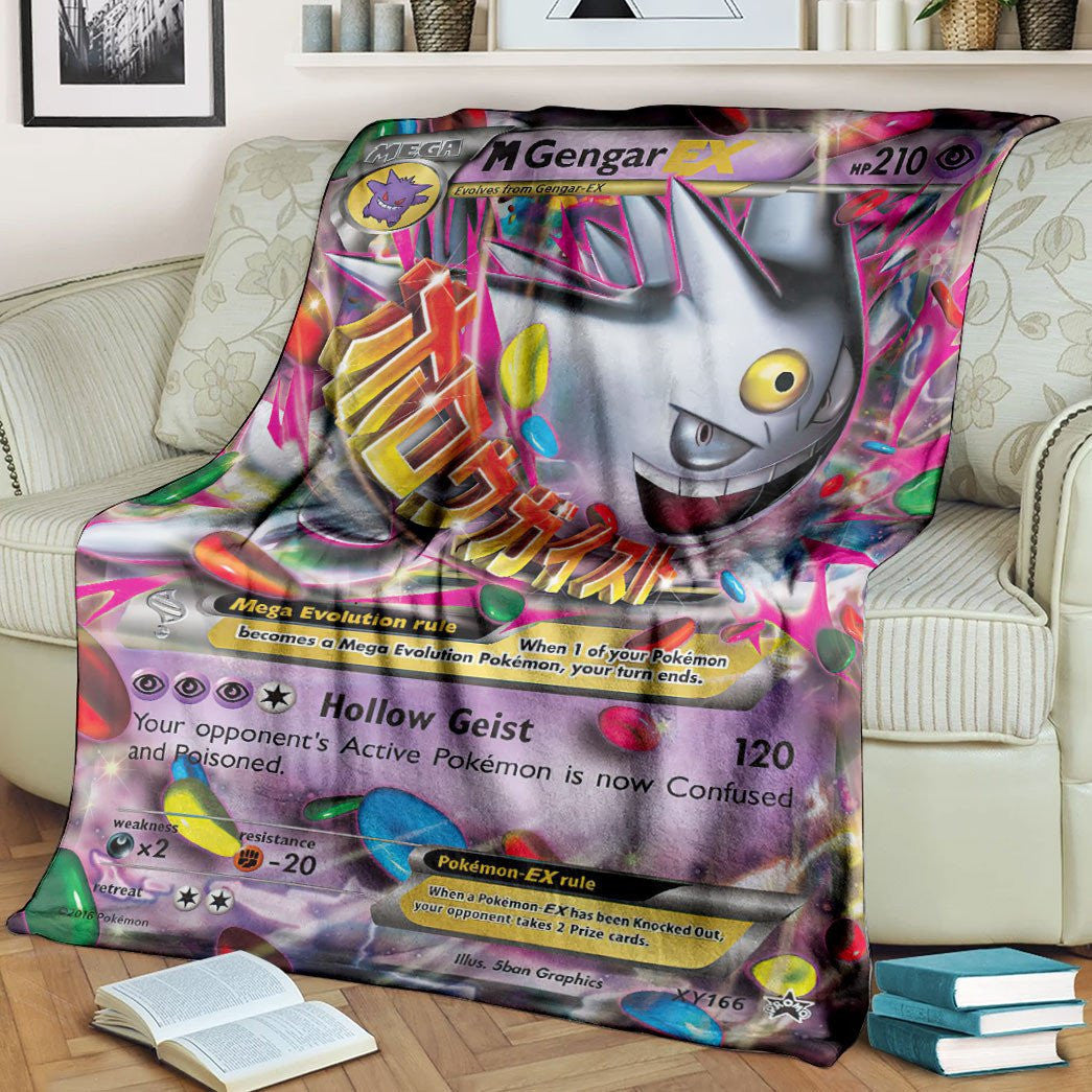 Anime Pkm M Gengar Ex Xy Promos Custom Soft Blanket / S/(43X55)