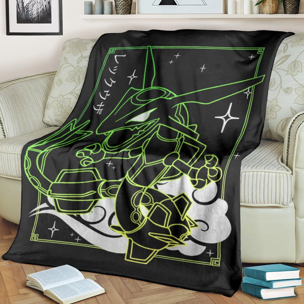 Anime Pkm Rayquaza Soft Blanket / S/(43X55)