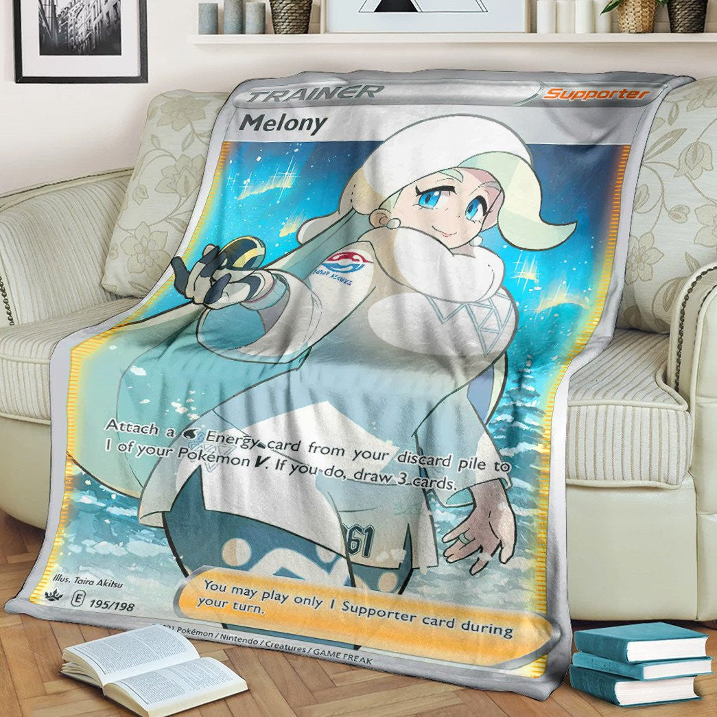 Anime Pkm Melony Trainer Custom Soft Blanket / S/(43X55)