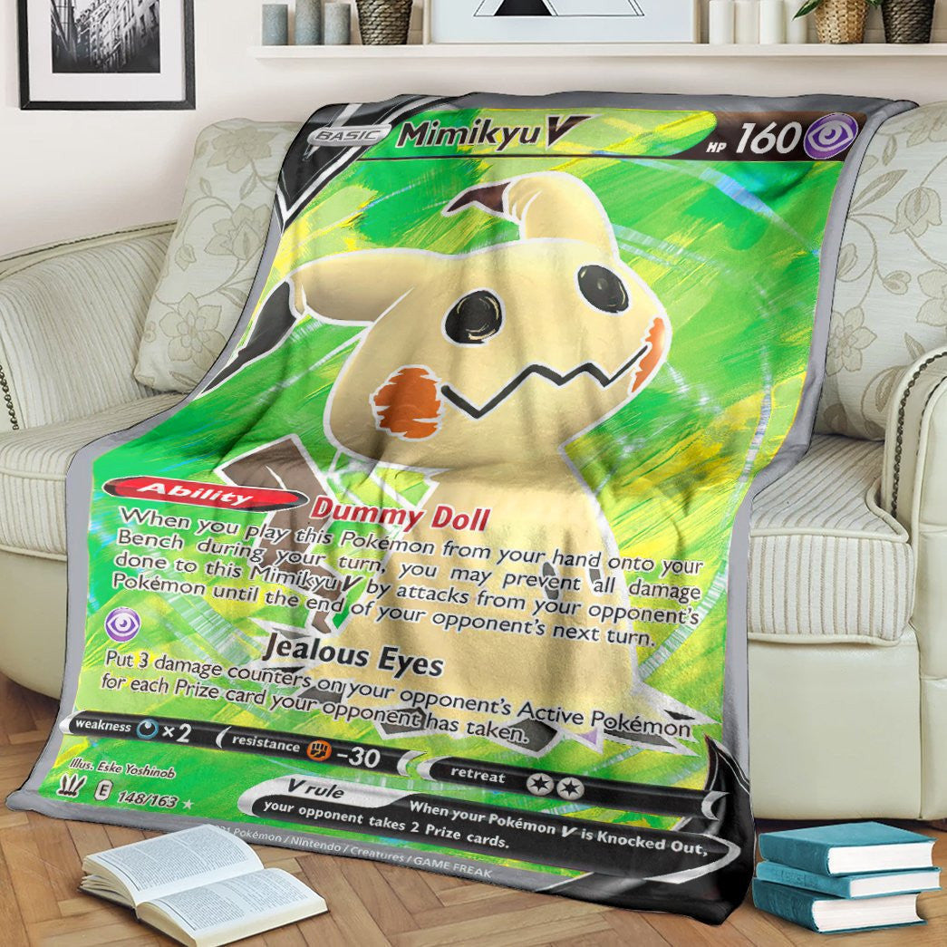 Anime Pkm Mimikyu Custom Soft Blanket / S/(43X55)