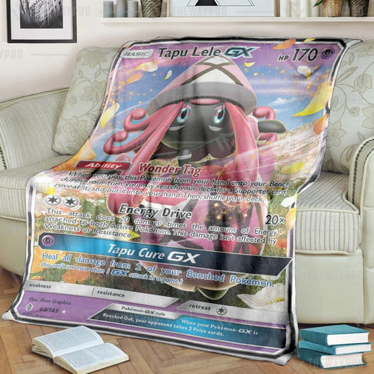 Anime Pkm Tapu Lele Gx Guardians Rising Custom Soft Blanket / S/(43X55)