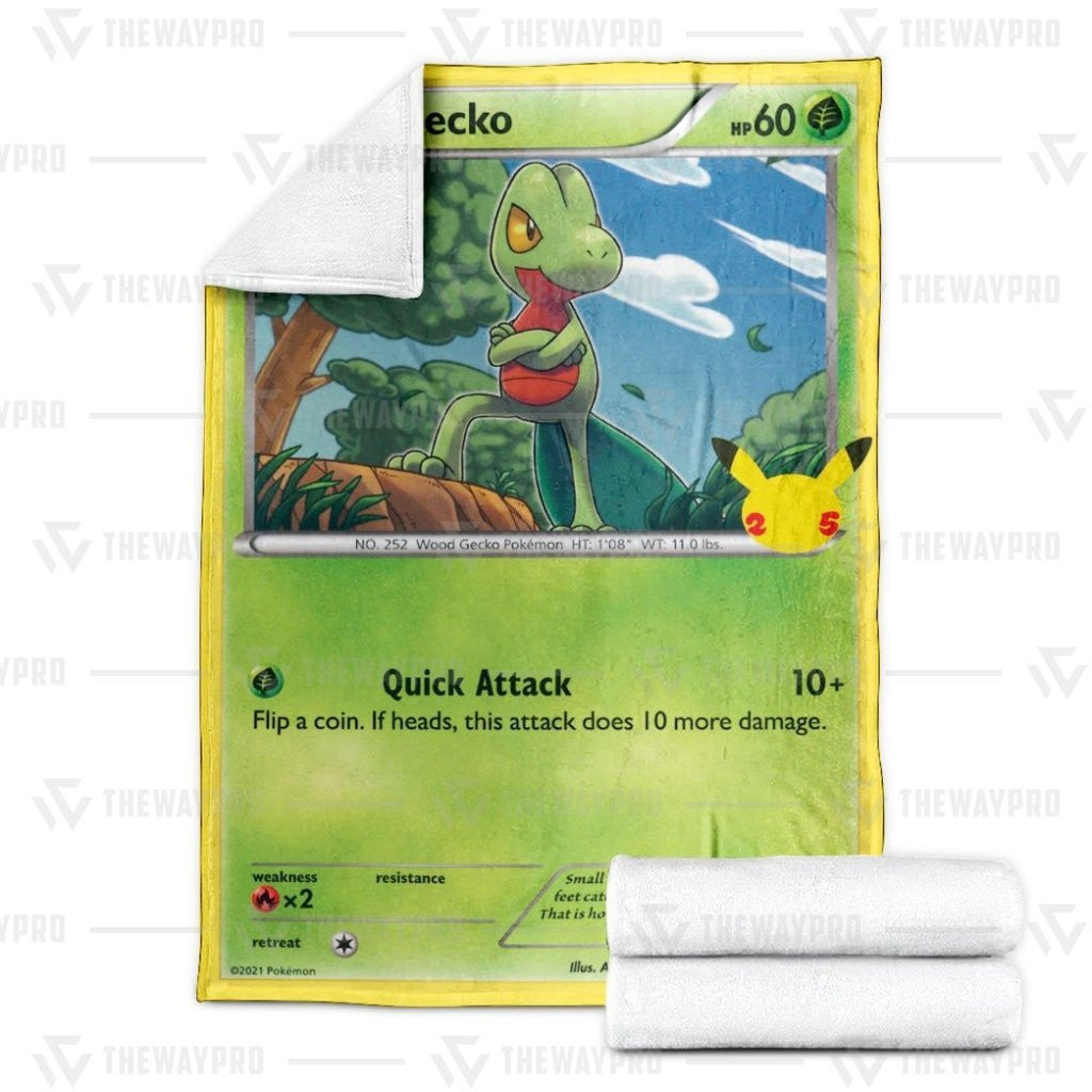 Anime Pkm Treecko Custom Soft Blanket