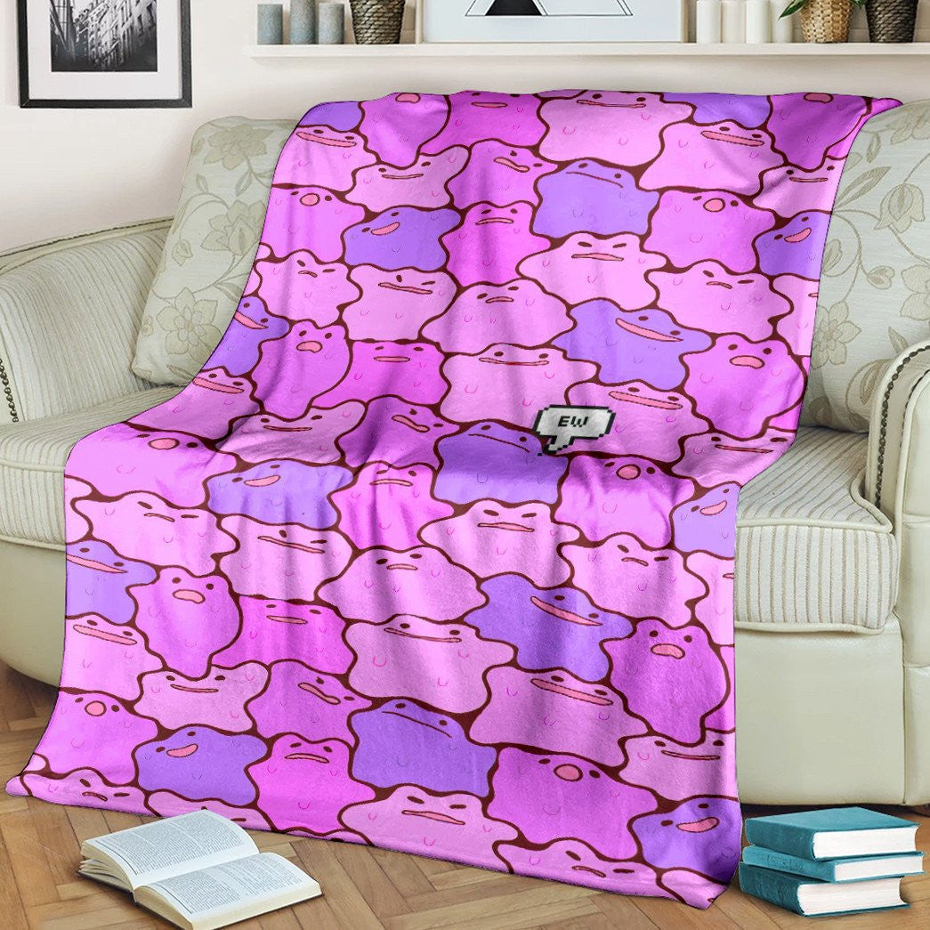 Anime Pkm Ditto Custom Soft Blanket / S/(43X55)