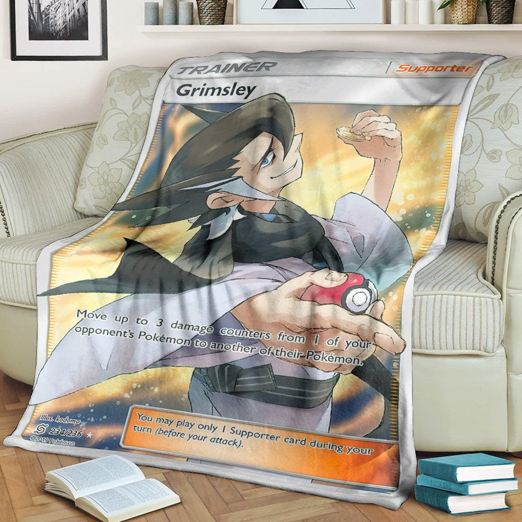 Anime Pkm Grimsley Trainer Custom Soft Blanket / S/(43X55)