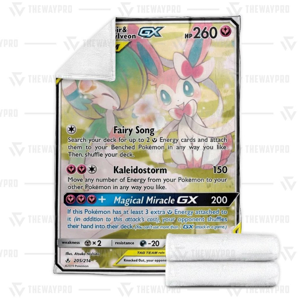 Anime Pkm Gardevoir & Sylveon-Gx Custom Soft Blanket