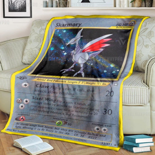 Anime Pkm Skarmory Neo Genesis Custom Soft Blanket / S/(43X55)