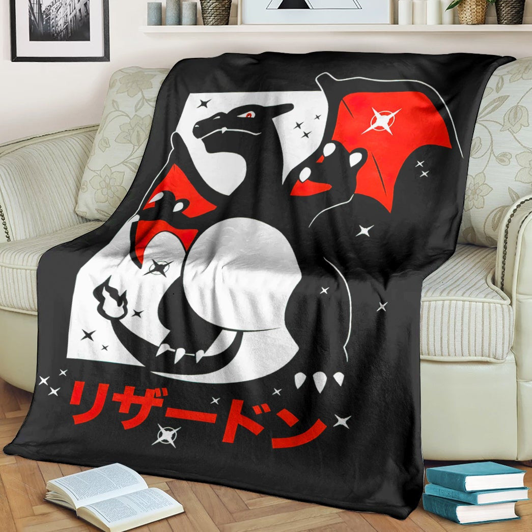 Anime Pkm Charizard Custom Soft Blanket / S/(43X55)