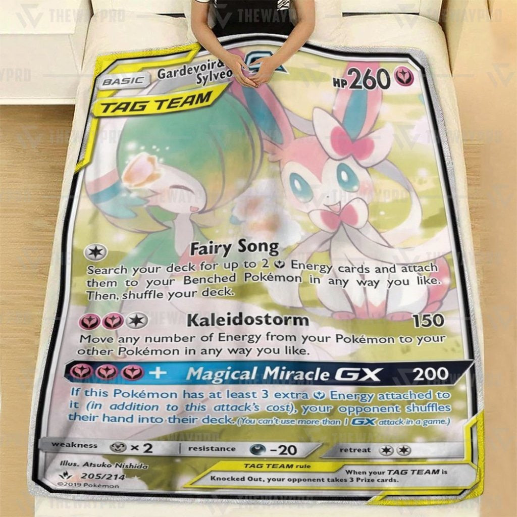 Anime Pkm Gardevoir & Sylveon-Gx Custom Soft Blanket