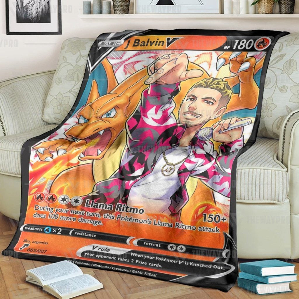 Anime Pkm Jb Charizard Custom Soft Blanket / S/(43X55)