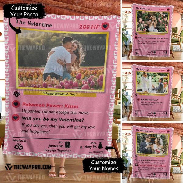 The Date Personalized Soft Blanket - Photo & Names Can Be Customized