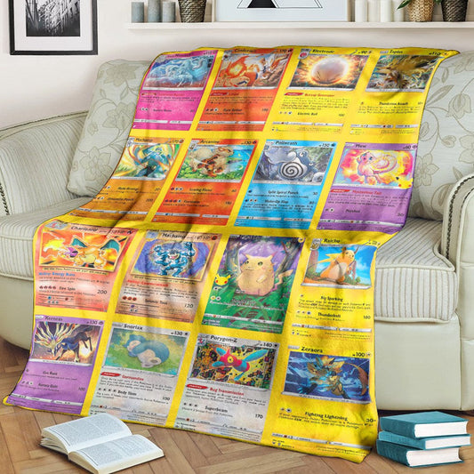 Anime Pkm Rare Holo Cards Custom Soft Blanket / S/(43X55)