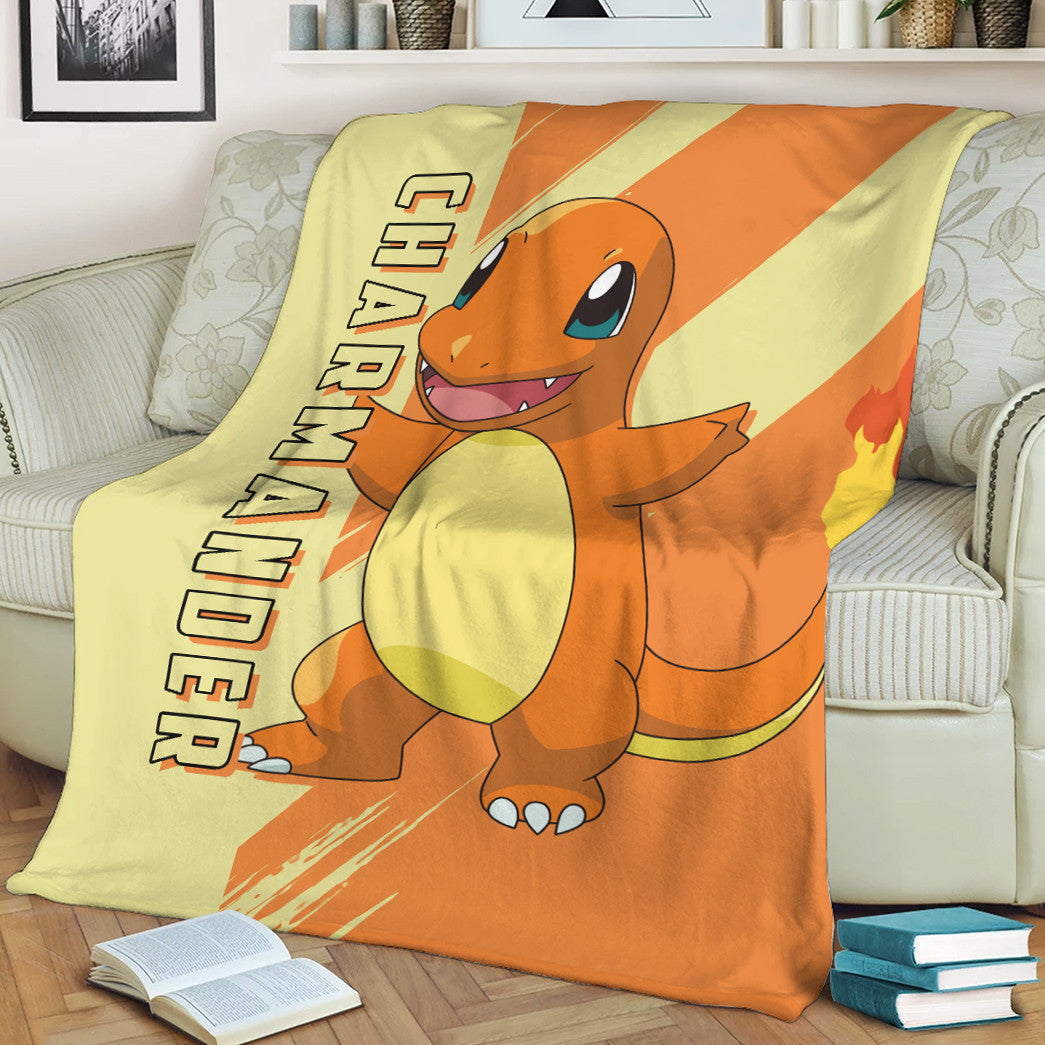 Anime Pkm Charmander Custom Soft Blanket / S/(43X55) XO10032224