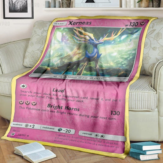 Anime Pkm Xerneas Crimson Invasion Custom Soft Blanket / S/(43X55)