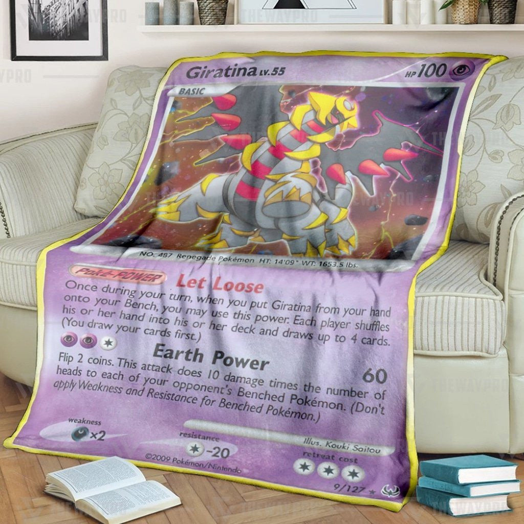 Anime Pkm Giratina Platinum Custom Soft Blanket / S/(43X55)