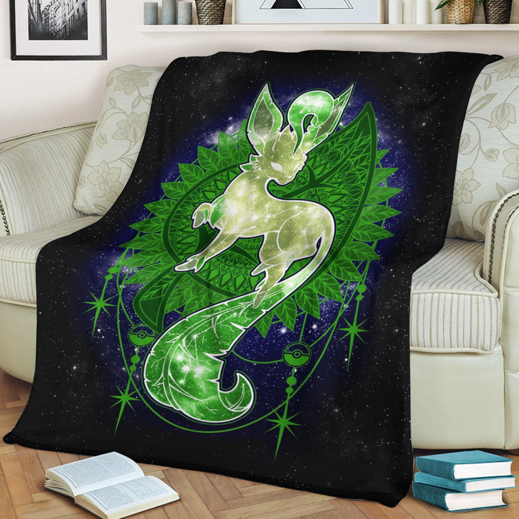 Anime Pkm Leafeon Starry Custom Soft Blanket / S/(43X55) XO1103226