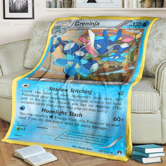 Anime Pkm Greninja Custom Soft Blanket / S/(43X55)