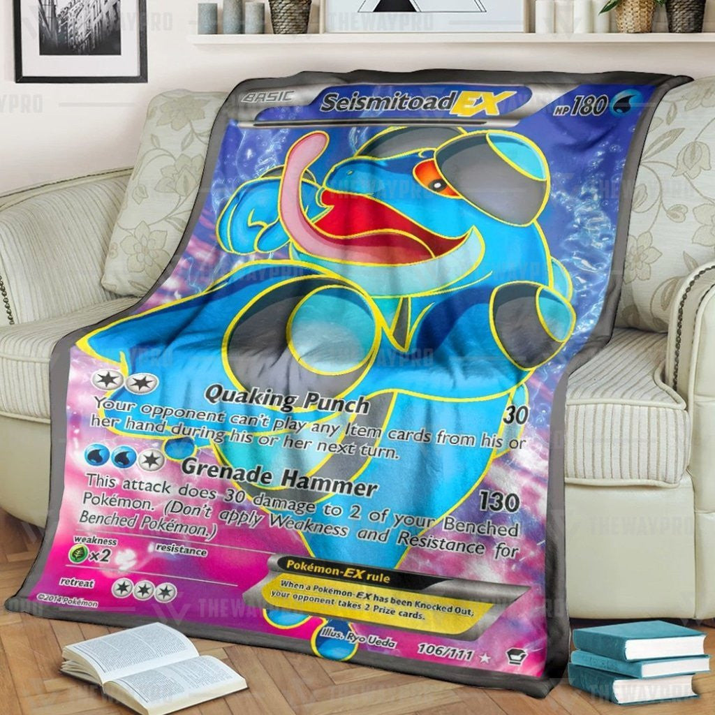 Anime Pkm Seismitoad Ex Custom Soft Blanket / S/(43X55)