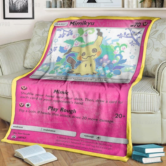 Anime Pkm Mimikyu Sun & Moon Custom Soft Blanket / S/(43X55)