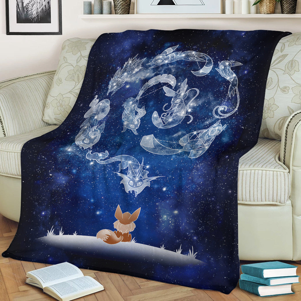 Anime Pkm Starry Evolutions Custom Soft Blanket / S/(43X55) XO11032212