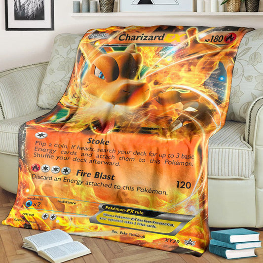 Anime Pkm Charizard-Ex Xy Promos Custom Soft Blanket / S/(43X55)